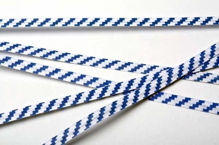 Bindstrips 10,2x0,4cm Papier Wit/Blauw gestreept (1000 stuks)