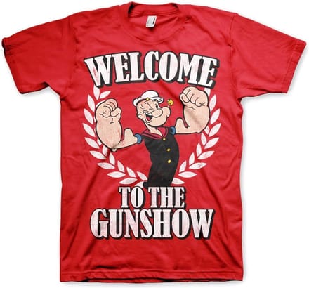 Popeye Heren Tshirt -M- Welcome To The Gunshow Rood