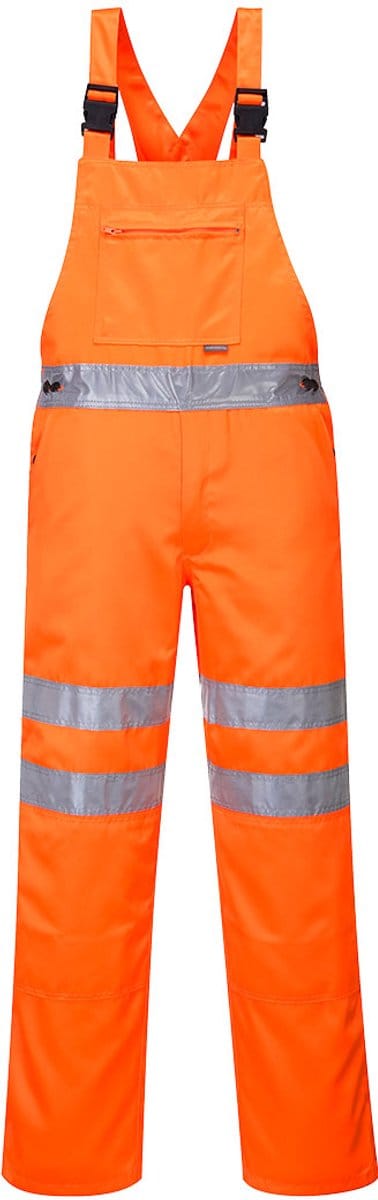 Portwest Hi-Vis Polyester Katoenen Amerikaanse Overall RT43 - Oranje - S
