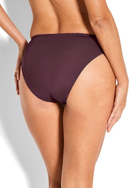 Heupslip van vrouwelijk kant - bordeaux - Gr. 44 van Goldner Fashion