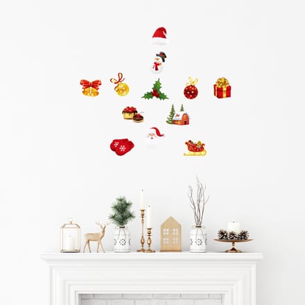 Kerststickers, de vreugde van Kerstmis - zelfklevende kerststickers - feestversiering - 30x40cm