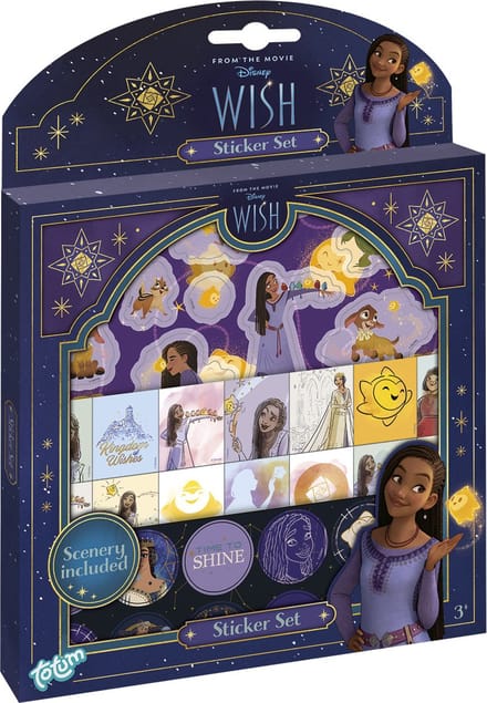 Totum Disney Wish stickers 3 vellen en speeldecor - stickerset
