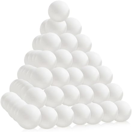 50 Stuks Witte Tafeltennisballen van Plastic voor Training, Versieringen en Amusement
