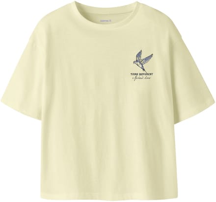 NAME IT - NKFFRANCINE SS RLX TOP BOX - Meisjes - T-shirts - geel - maat 146/152