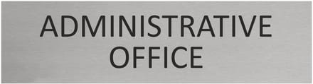 CombiCraft Aluminium deurbordje Administrative office 165x45mm met tape - per stuk