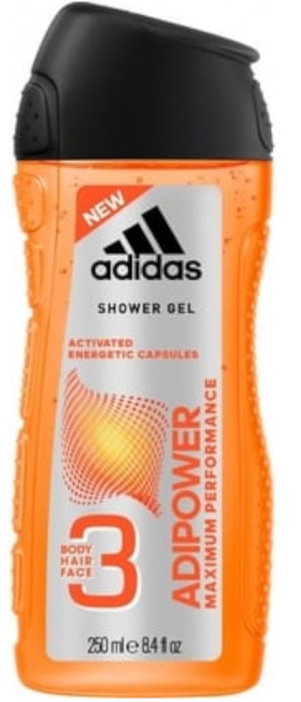 Adidas - 3-in-1 Douchegel - Adipower Maximum Performance -250 ml