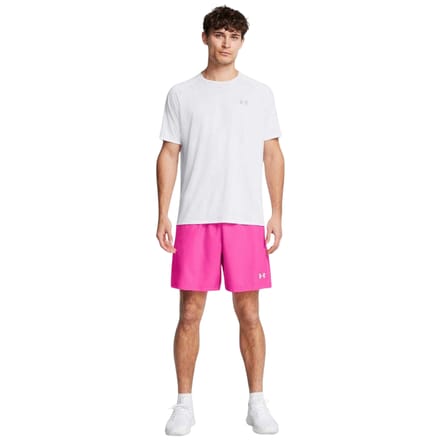 Under Armour Heren HalfBack Shorts met reliëf (Roze)