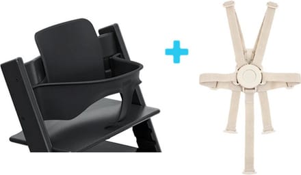 Stokke Tripp Trapp | Bundel | Babyset² en Harness² | Zwart