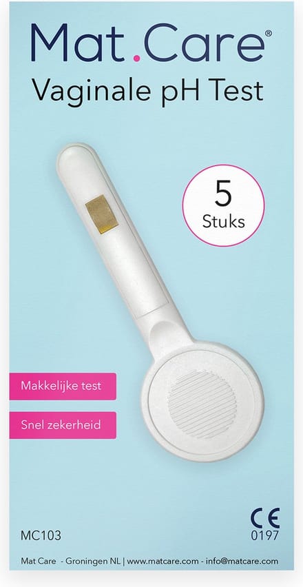 Mat Care vaginale pH test - vaginale bacteriose test - vaginale schimmel test - 5 testen