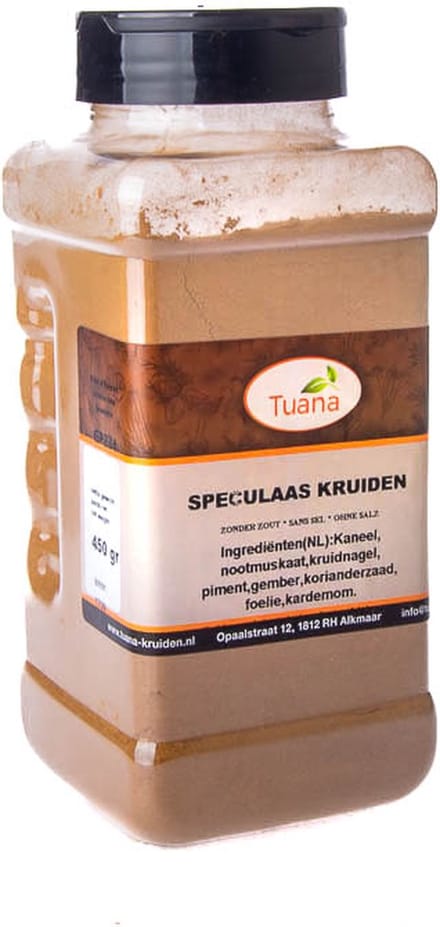 Tuana Kruiden - Speculaas Kruiden - Strooibus 450 Gram - Tuanashop - GP-S-0013