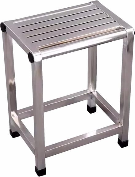 Douchekruk - Badstoel - Veilig Douchen - Roestvrij Staal - Max 150kg - Zilver