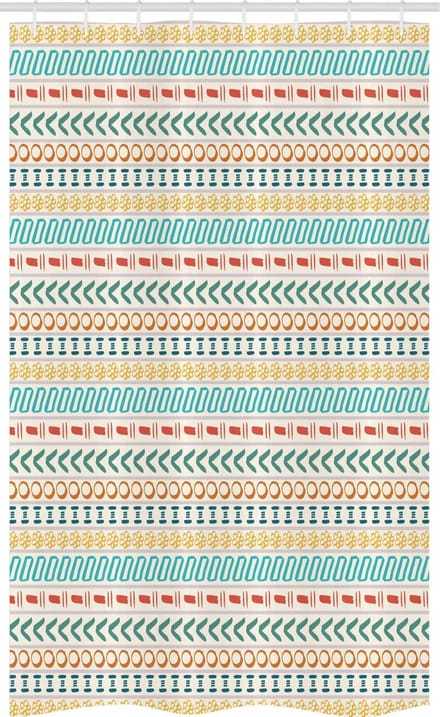 ABAKUHAUS Douchegordijn Geometrisch Multicolor 120x180 cm – Boho-stijl