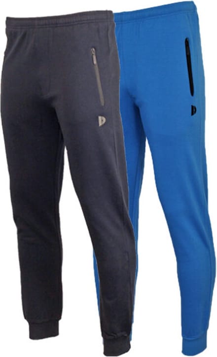2-Pack Donnay - Joggingbroek met elastiek (Jack) - Sportbroek - Heren - Navy/True blue (536) - maat L