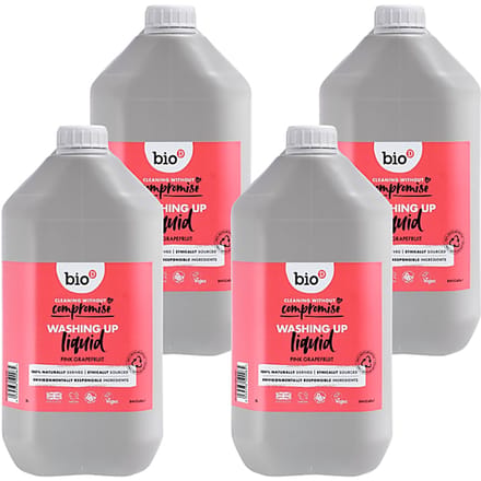 Bio-D Geconcentreerd Afwasmiddel met Roze Grapefruit 5L Refill Bundel