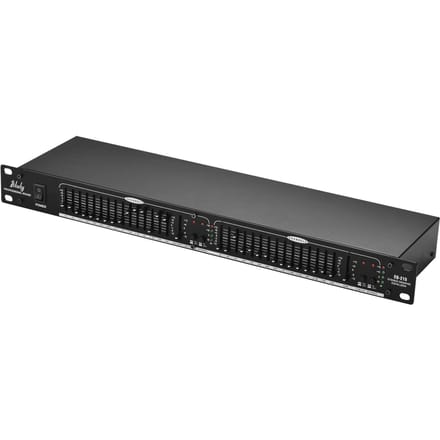 Égaliseur graphique stéréo professionnel à 2 canaux à montage en rack 1U à 15 bandes Btuty EQ-215 UK Plug noir