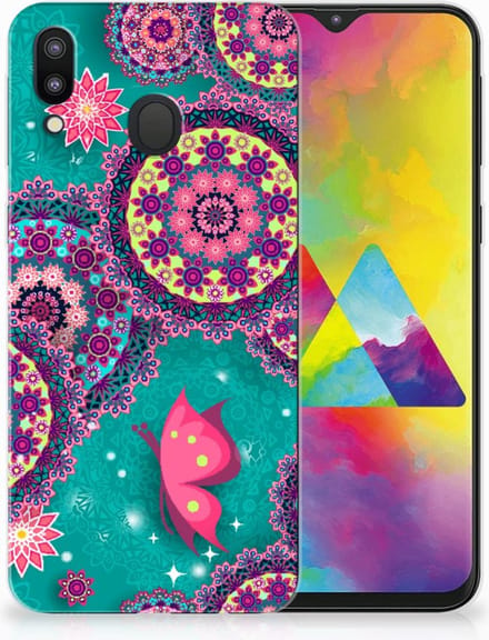 Samsung Galaxy M20 (Power) Hoesje maken Cirkels en Vlinders