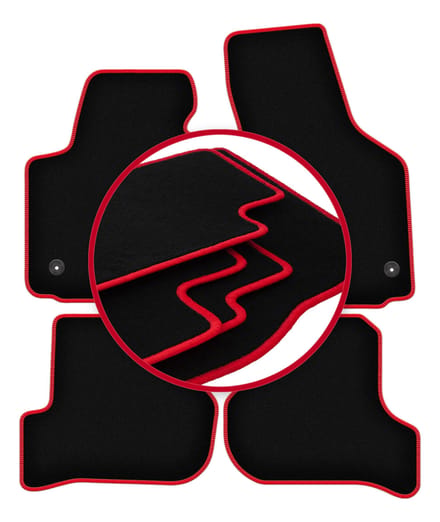 CARLUX-RED automatten voor: Seat Leon II hatchback (2005-2012)