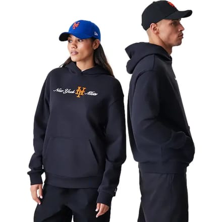 New Era Mlb Grphc Oversize New York Mets Hoodie Zwart S Man