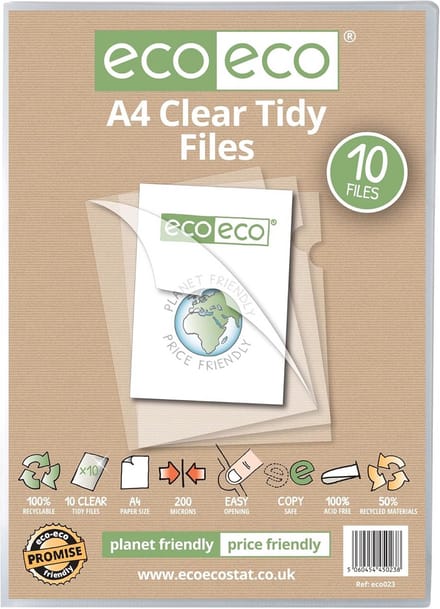 A4 50% Gerecycleerde Zak voor Documenten - 10 Stuks