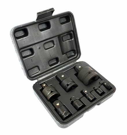 Silver - Udar Adapter Set - 8-delig - Chroom-Vanadium - Inclusief Koffer