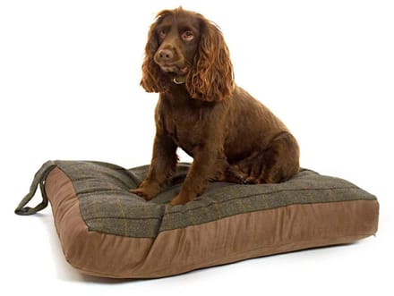 Hondenkussen Tweed Bruin - 98x72 - Suede onderkant - Tweedmill