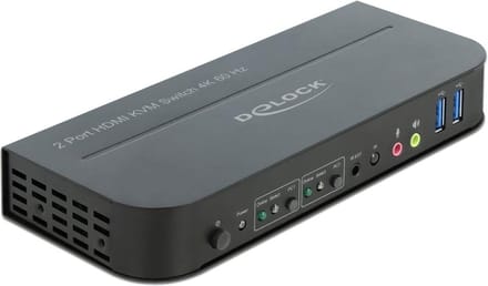 Delock DisplayPort 1.4 KVM Switch 8K 30 Hz with USB 3.0 and Audio