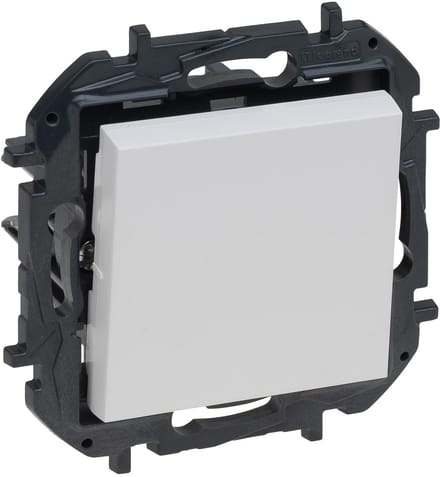 Drukknop voor Inbouwmontage, Serie Niloé Step, 6 A, Wit