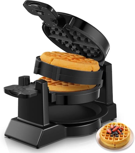 Solidchoice - Wafelmaker 1400W - Maak 8 Belgische Wafels in Slechts 3 Minuten