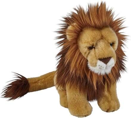 Ravensden leeuw knuffel - 28 cm - knuffeldier - pluche - katachtige - roofdier - bruin