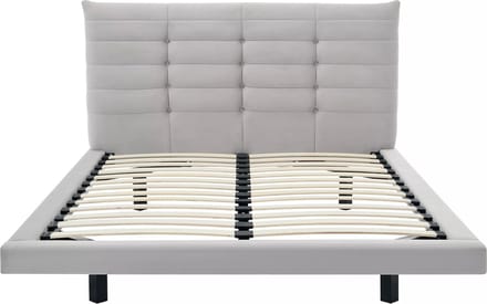 Vente-unique Bedframe stof grijs 140 x 190 cm