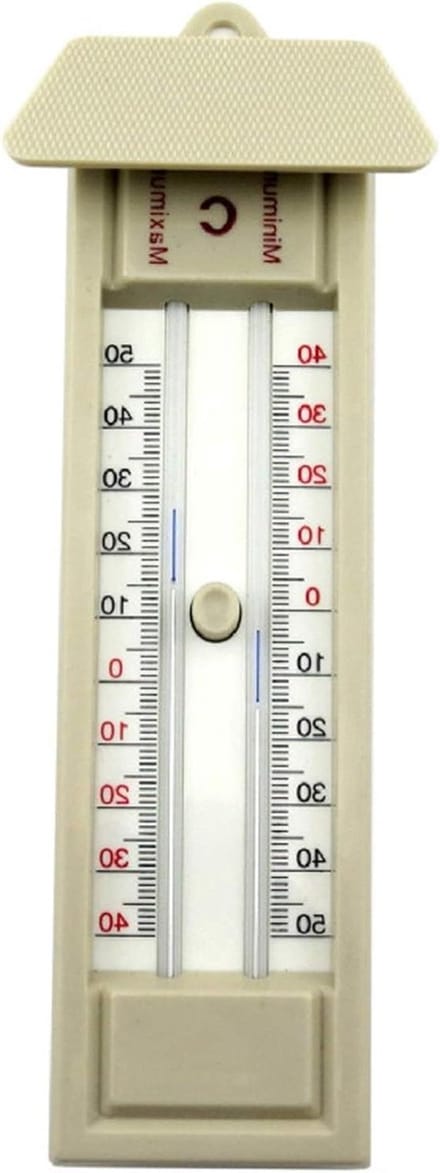 Digitale Thermometer - Max Min Meter - Planten Verzorgen - Dubbele Temperatuurweergave - 23 x 8.5 cm - Wit