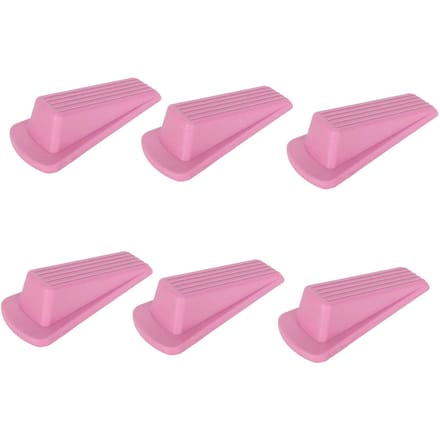 6 stuks Deurstoppers Dik Flexibel Stapelbaar Duurzaam TPR Anti-Deformatie Deurwig voor 1.2in roze