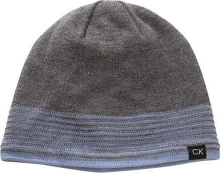 Calvin Klein Reversible Muts - Licht Grijs/Zwart/Blauw - One Size