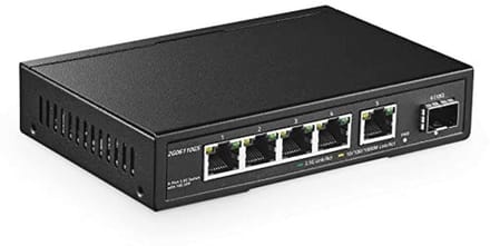 5-poorts 2,5 G Netwerkschakelaar met 10 G SFP - Plug-and-Play Ethernet Schakelaar