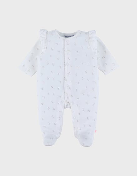 Noukie's 1-delige Pyjama met ruches wit - Maat 50