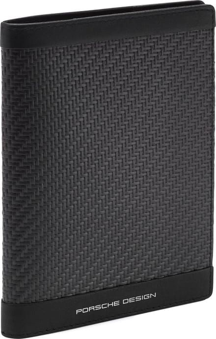 PORSCHE DESIGN Identiteitskaarthoesje Carbon Passport Holder Black Zwart Grijs