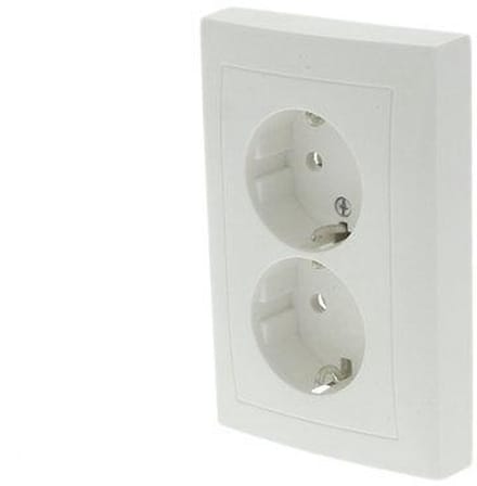 BERKER S1 CONTACTDOOS INBOUW TWEEVOUDIG RANDAARDE POLARWIT
