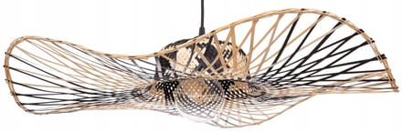 Zwarte Bamboe Hanglamp Boho XL 70cm - Natuurlijke Sfeer