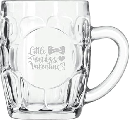 Gegraveerde Bierpul 55cl Little miss valentine - valentijnsdag - valentijn