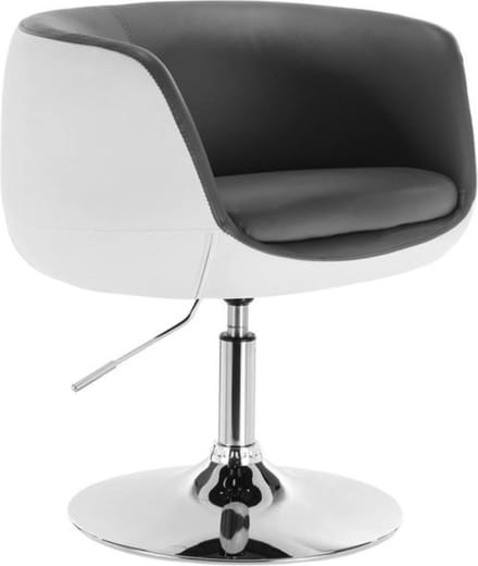 Bolt Edge Barkruk - Wit - Kunstleer - Verstelbaar - Industrial stijl - Set van 1