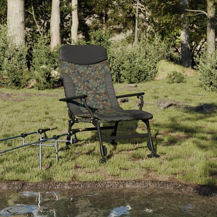 vidaXL - Visstoel - met - armleuning - inklapbaar - camouflage
