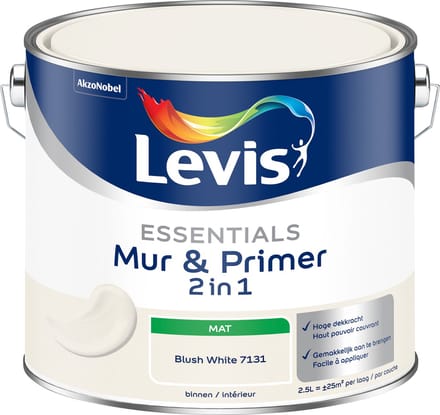 Levis - Essentials Mur & Primer - Blush White - 2,5 L
