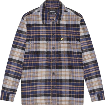 Lyle & Scott Herenoverhemd van flanel met lange mouwen (Marine)