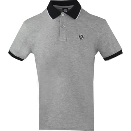 North Sails Contrast Collar Grey Polo