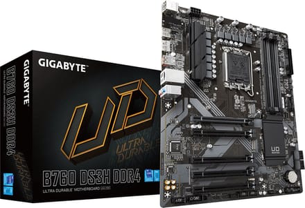 GIGABYTE B760 DS3H DDR4 Moederbord - Intel B760 - Intel LGA1700 - DDR4 RAM - ATX