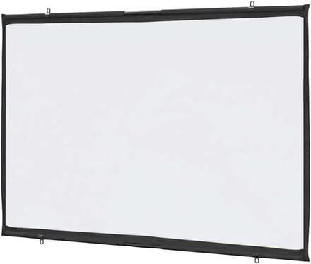 Projectiescherm Wandmontage - Scherm Projector - Thuisbioscoop Presentaties - Matte Lichtverspreiding - 133 x 75 cm - Wit
