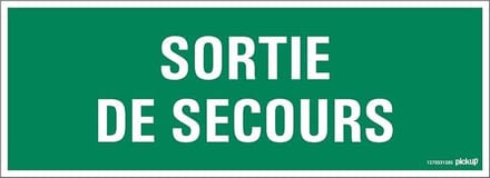 Pickup panneau 33x12 cm - Sortie de secours
