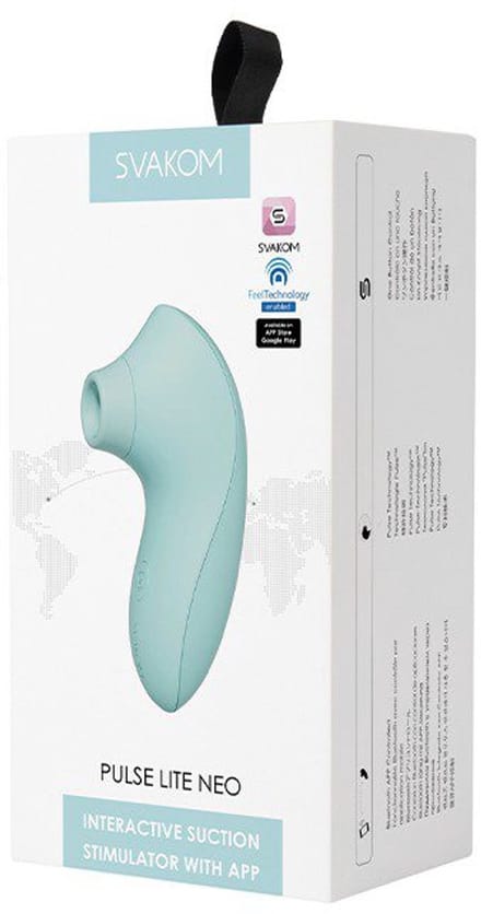 Svakom - Pulse Lite Neo - Luchtdruk Vibrator met App-bediening - Licht Blauw
