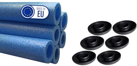 Schuimrubberen trampolinebuizen met stoppers - 6 stuks, 180 cm, universeel