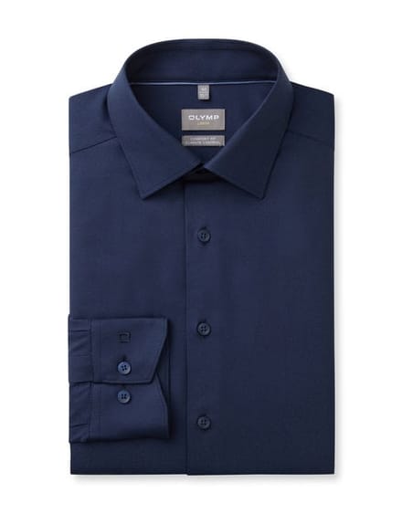 OLYMP Luxor 24/Seven Overhemd, Comfort Fit, New Kent, Marineblauw